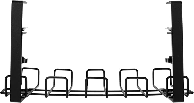 Cabilock Under Table Cable Management Rack in Wall Cable Management kit Cable Clamps Cord Desk Cable Management Rack Wire Cable Tray Under Desk Shelf Desktop Data line Office Carbon Steel