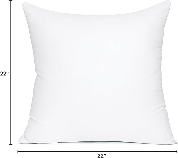 MIULEE 22x22 Inch Throw Pillow Insert Premium Throw Pillow Polyester Microfiber Stuffer Pillow for Sofa Bed Couch