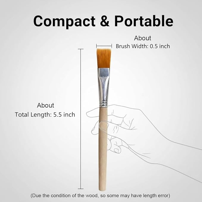 Wood Handle Anti-Static Brushes for Keyboard, Electronic Component Cleaning, Also Versatile for Paints, Stains, 24pcs