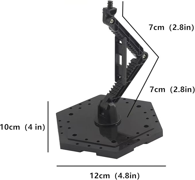 4-Piece Set Model Kit Display Stand and Runner Storage System with Action Base, Suitable for storing various tools,Suitable for Model Stand and HG, MG and RG Model Character Display Stand，Black.