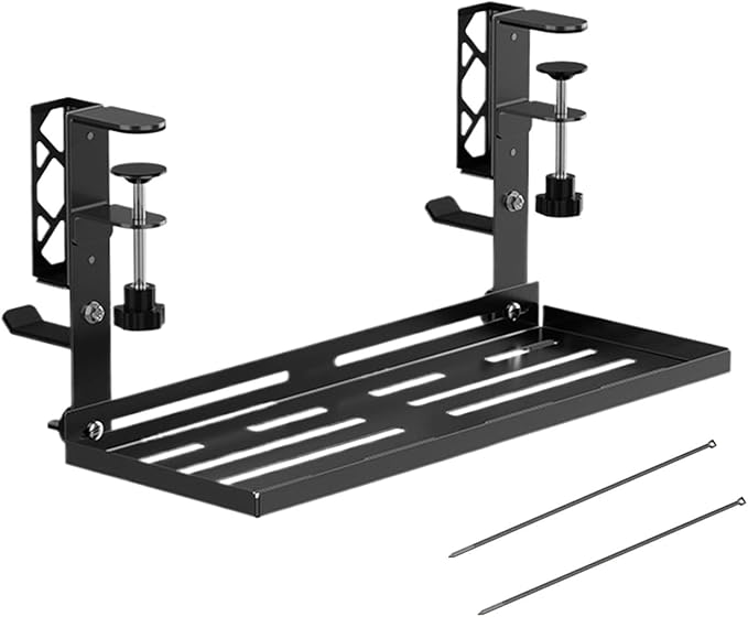Under Desk Cable Management Tray - 15.63 Inch Metal No Drill Storage Tool,Desk Cable Management | for Bedroom Home Apartment Dormitory Office Internet Cafe