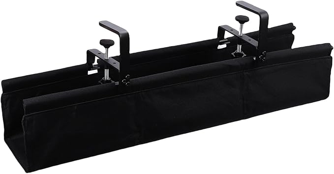JTLB 28in Under Desk Cable Organizer Under Desk Cable Management Tray Cord Organizer with No Drill Clamp & Screw Mount for Home Office Storage