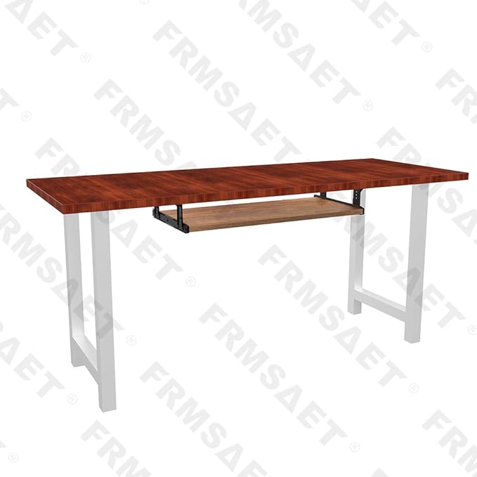 FRMSAET Furniture Accessories Office Product Suits Hardware 20/24/30 inches Keyboard Drawer Tray Wood Holder Under Desk Adjustable Height Platform. (30 inches, Brown)