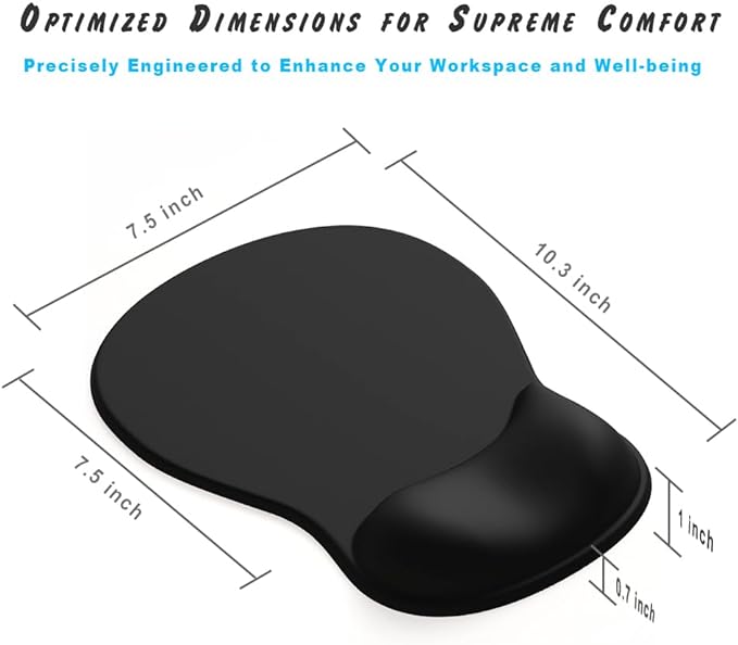 ErgoComfort Gel Wrist Rest Mouse Pad-Ergonomic Office Mousepad with Wrist Support-Non-Slip, Design Desk Accessories Mat for Home&Game Decor (08Floral Brust)