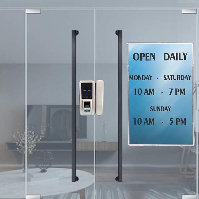 Acrylic Sign Holder 8.5 x 11 Wall Mount, Wall Mount Sign Holders, Clear Acrylic Frame with 3M Tape Adhesive, Plastic Wall Sign Holder for Office, Home, Restaurant-Vertical (10 Pack)