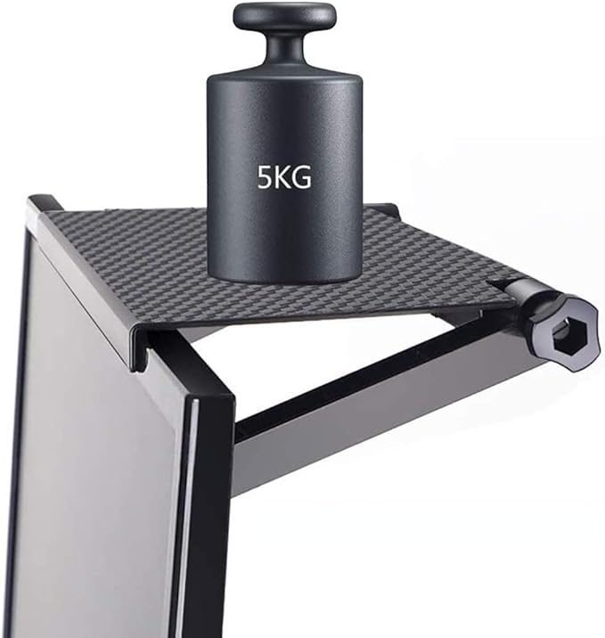 YINOVEEN 13'' TV Top Shelf, Adjustable Screen Mount Organizer (1 Pack), for Soundbar, Cable Box, Speakers, up to 11 LBS