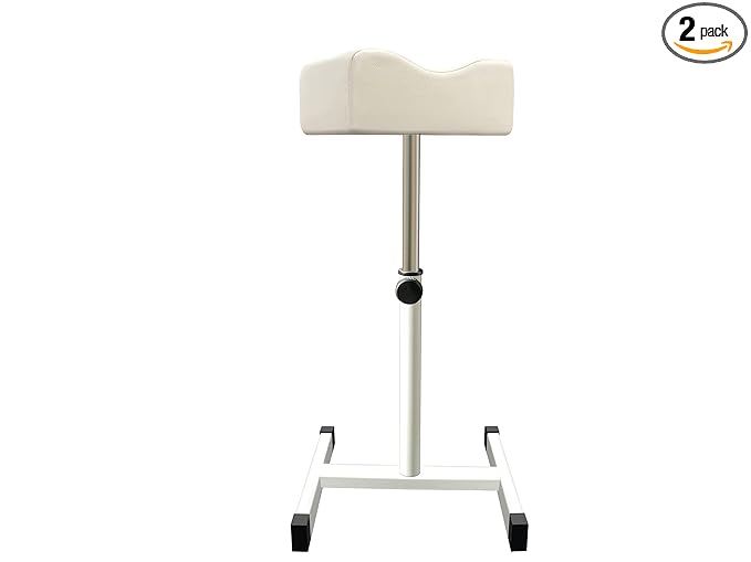 CHAOEEMY Pedicure Foot Rest,Adjustable Height Pedicure Stool,Pedicure Stand for Home Salon,Tattoo,Nail Tech(White)