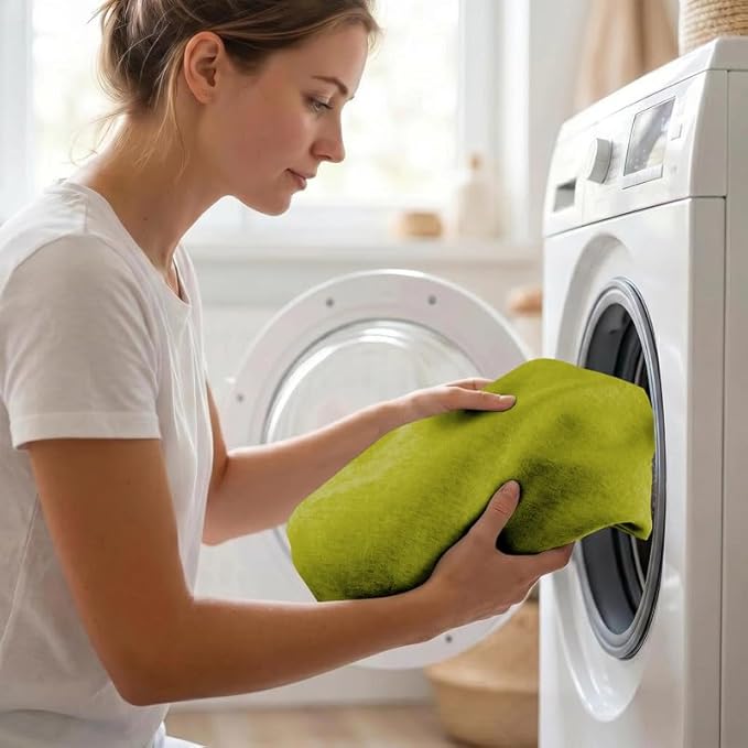 Chair Cushions Set of 2, D-Shaped Seat Cushion for Chair, Non Slip Chair Pads with Ties, 17" x 16" x 2", 40D Foam, Removable Washable Cover, Seat Cushions for Kitchen Chairs, Fluorescent Green