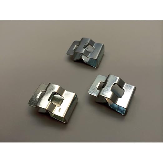 Panduit MCMS25-P-C Metal Clip-On Mount, Zinc Plated Steel, Clip-On Mounting Method, 0.24" Max Panel Thickness, 0.46" Height (Pack of 100)