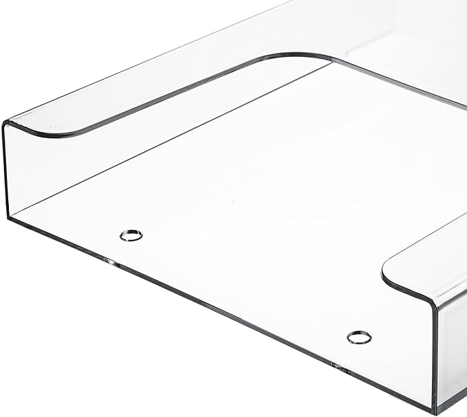 3 Pack Acrylic Brochure Holder, 8.5 x 11 Inch Brochure Holder Wall Mount, Clear Literature Organizer Pamphlet Flyer Display Plastic Magazine Holders for Wall