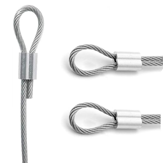 800pc Aluminum Crimping Loop Sleeve Ferrule Cable Ferrule Crimping Loop Sleeve Wire Rope Sleeves for 1/16" Diameter Wire Rope and Cable