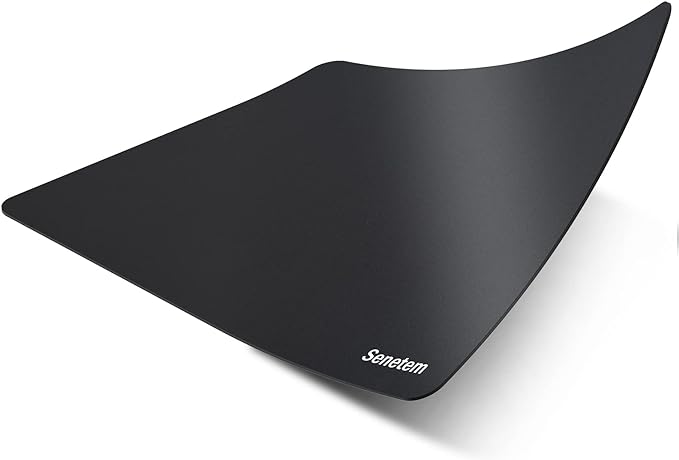Senetem 4-Pack Mouse Pad, Ultra-Smooth Gaming Mousepad, Non-Slip Rubber Base, Washable Surface Fits Wired & Wireless Mouse – Perfect for Desk, Laptop, PC & Office, Small Portable, 11x8.6 in, Black