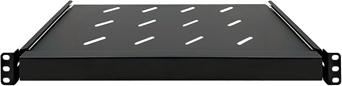 Electriduct 1U Keyboard Tray - Fully Extendable Universal 19" Rack Mount Sliding Shelf for Network Equipment Server Cabinet Enclosure with 3-Rail System and Mounting Hardware - 10.8" Deep