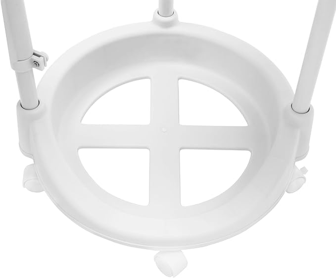 Fruit Basket for Kitchen, 5 Tier Circular Rotating Basket Large Storage Rack with Wheels, Standing Shelf Storage, Multi-Layer Storage Shelves with Top Lid for Living Room, Office, White (3-Tier)