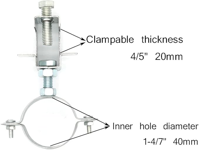 Conduit Hanger with Beam Clamp & Pipe Support Bracket (8 Pcs) - 1-4/7" (40mm) Cable Clamps for I-beam Installation