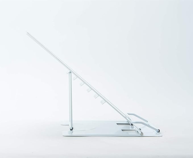 Citmage Desk Book Stand Document Holder Heavy Duty Metal Reading Stand with Book Magazine Menu iPad Music Score Speech Draft with 6 Adjustable Positions(White)