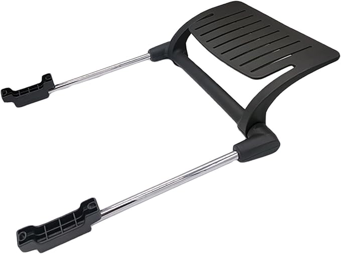 Office Chair Footrest Attachment, Adjustable, Black, Iron & Polypropylene Frame, for Office, Home, Meeting Rooms