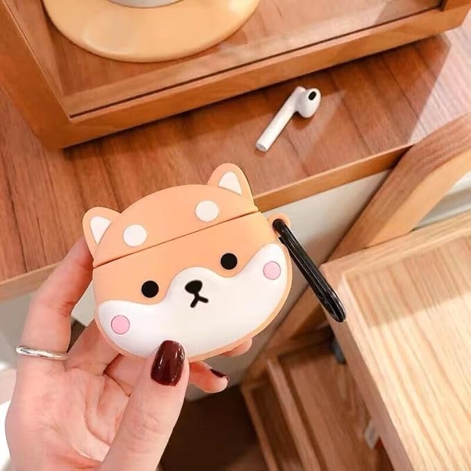 LiWerlly Cute Beat Studio Buds/Buds Plus Case, Funny 3D Cartoon Kawaii Dog Cool New Beat Studio Buds + Cover Skin with Cleaning Kit & Keychain for Beat Studio Earbuds for Boys Girl Kid Teen, Corgi