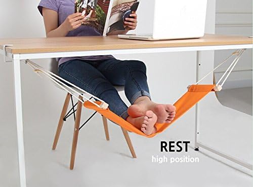 Home-organizer Tech Portable Adjustable Foot Hammock for Corner Desk Office Foot Rest Mini Under Desk Foot Rest Hammock for Home, Office, Airplane, Travel, Study and Relaxing (Dark Green)