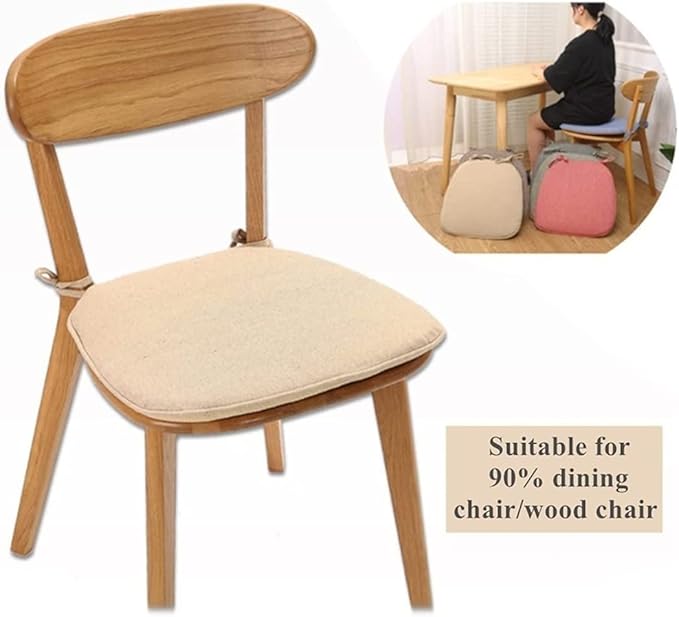1/2/4 Packs Chair Cushion/Seat Cushion for Dining Chairs, Non-Slip Indoor Outdoor Kitchen U-Shaped Seat Pad/Chair Pads with Machine Washable Cover (Blue Set of 4)