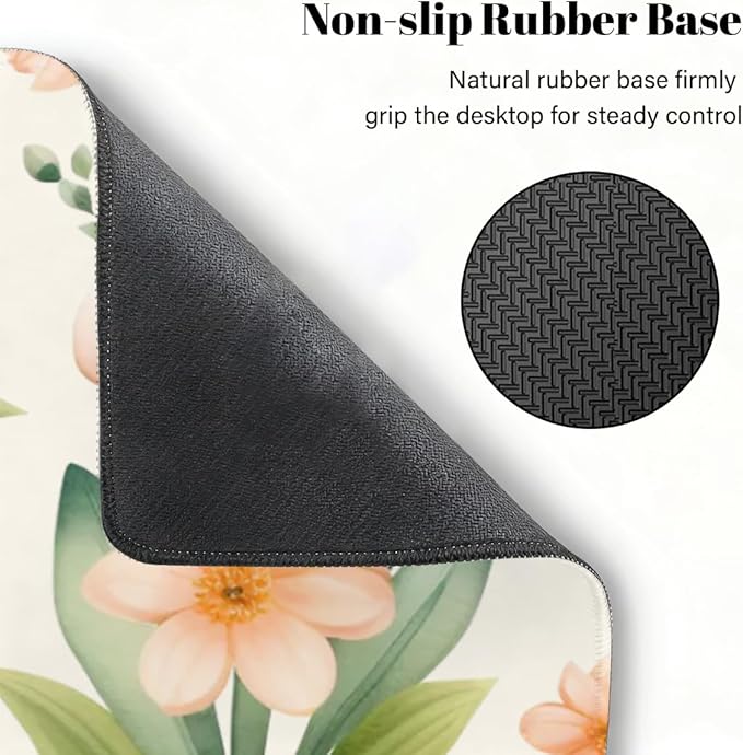 Large Mouse Pad Non-Slip Rubber Easter Egg Flower Long Gaming Desk Mat Big Computer Keyboard Mousepad Waterproof Protector Wristing Pad for Gaming Office Home Decorative 31.5 X 11.8 Inch
