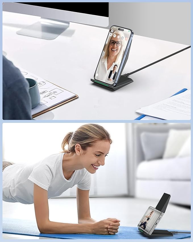 Fast Wireless Charger, [2 Pack] NANAMI Wireless Charging Stand for iPhone 17/17 Air/17 Pro/17 Pro Max/16/15/14/13/12, 10W for Samsung Galaxy S26/S26+/S25/S25+/S25 Ultra/S24/S23/S22, Pixel 6/5/4XL