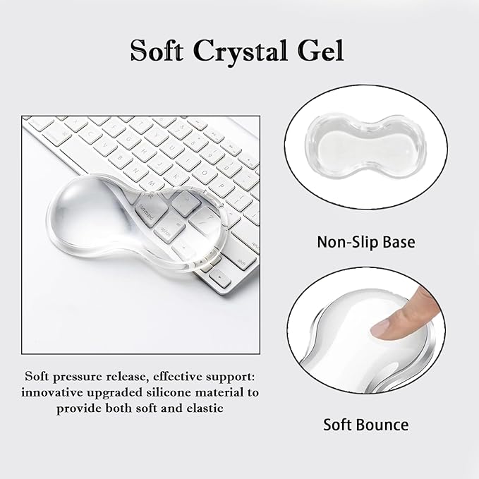 Update Mouse Wrist Rest 5.71" Silicone Wrist Support Pad for Pain Relief, Effortless Typing, Gaming, Computer, Laptop, Office – Anti-Slip Base, Easy to Clean