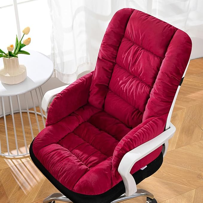 Desk Chair Cushion Office Chair Pad with High Back Support Seat Cushion with Non-Slip Bottom for Office Car Home Dining Room Kitchen