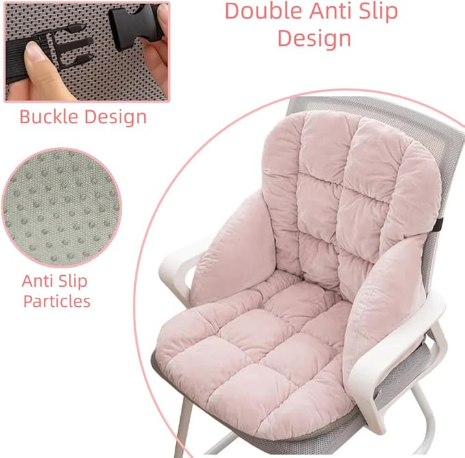 LYFJMUS High Back Office Chair Cushion Soft Desk Chair Pad with Ties Rocking Chair Cushion for Office Car Home Dining Room Kitchen