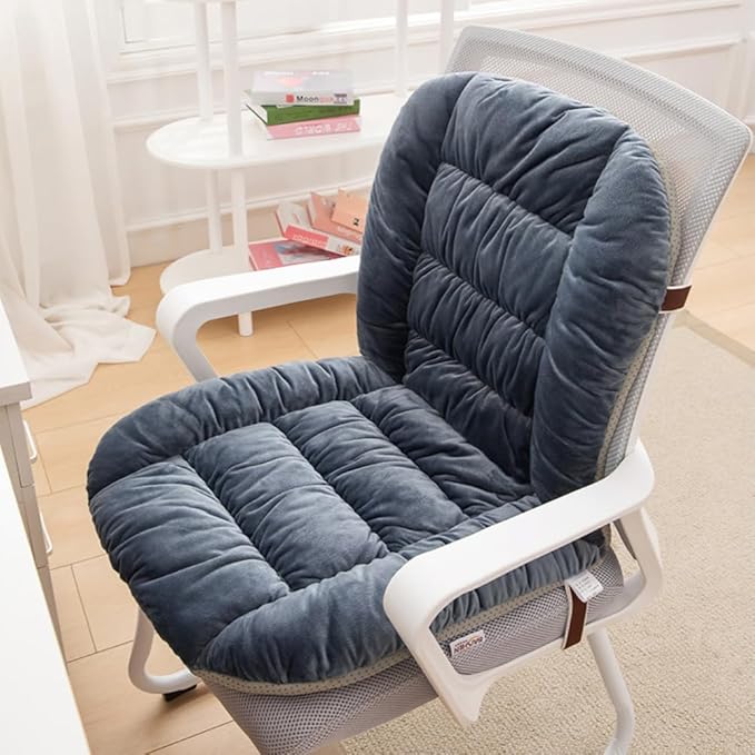 Desk Chair Cushion Office Chair Cushion Seat Cushion with Back Support Integrated Pad with Fixed Band for Sedentary Individuals