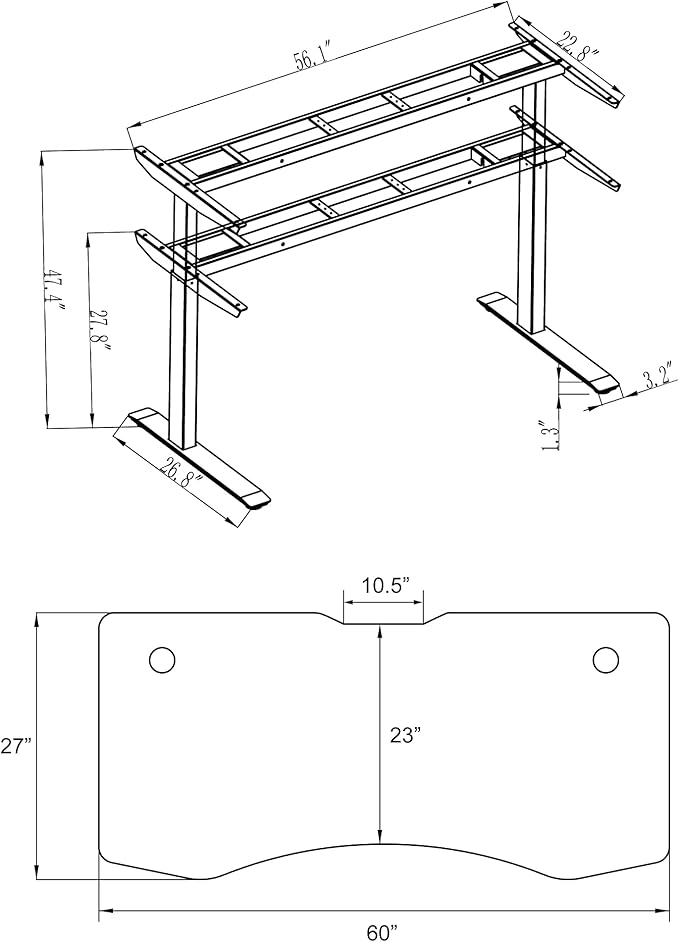 ApexDesk 60" Elite Height Adjustable Desk w/Cabinet Bundle (White Desk/White Cabinet)