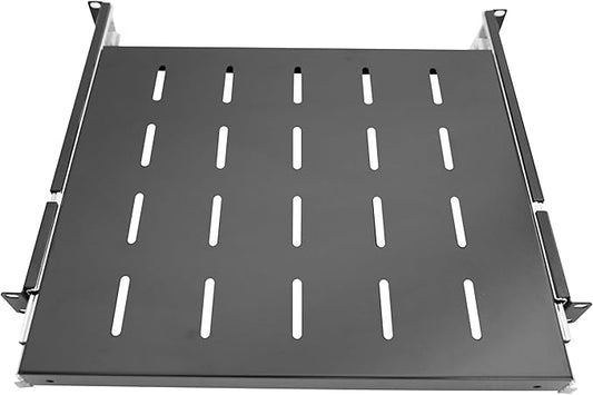1U Sliding Shelf Tray 19in Mount Keyboard Shelf Tray, Adjustable Depth 14 to 22in Sliding Tray for Server Rack/Cabinet Steel Pull Out Drawer for Racks 210LBS Weight Capacity GLOBALRACK(SLD-1U14-22)