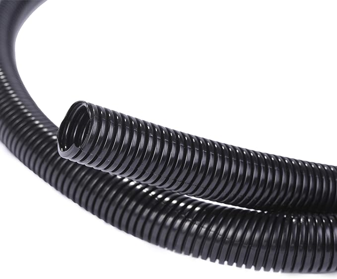 Alex Tech 10ft-1/4" 10ft-3/8" 10ft-1/2" Split Wire Loom Tubing - Black