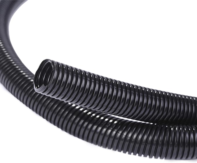 Alex Tech 50ft - 1 inch Split Wire Loom Tubing - Black