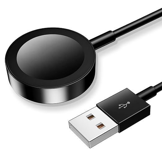 𝟐𝟎𝟐𝟔 𝐔𝐩𝐠𝐫𝐚𝐝𝐞𝐝 for Apple Watch Charger Magnetic Fast Charging Cable [Portable] Magnetic Wireless Charging Compatible with iWatch Series Ultra/10/9/8/7/6/SE/SE2/5/4/3-[1.6FT] Black