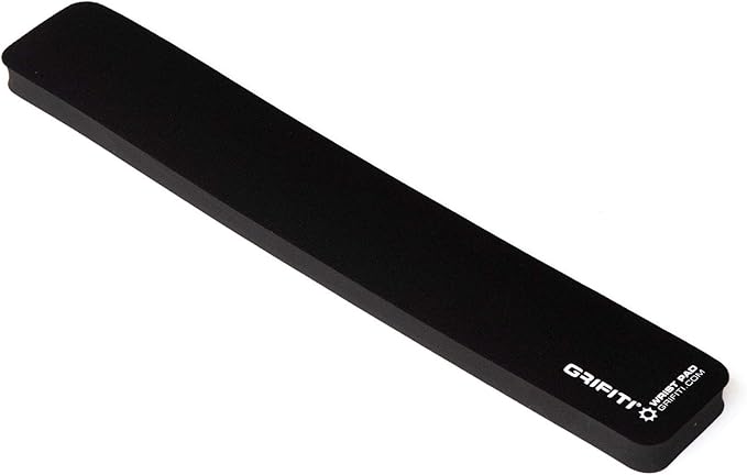 GRIFITI Fat Wrist Pad 17" x 2.75" x 0.75" Inches Wrists Rest for Standard Computer Keyboards Ergonomic Hand Pads Support Full Length Carpal Tunnel Resting Keyboard Rests Typing & Gaming Accessories