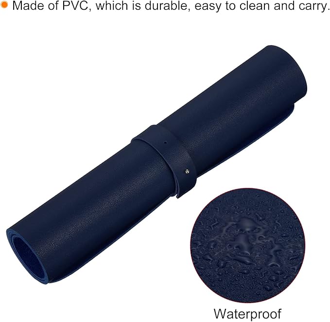 PATIKIL 24"x12" Desk Mat Protector, PVC Non-Slip Waterproof Mouse Pad Writing Mat for Office Home, Blue
