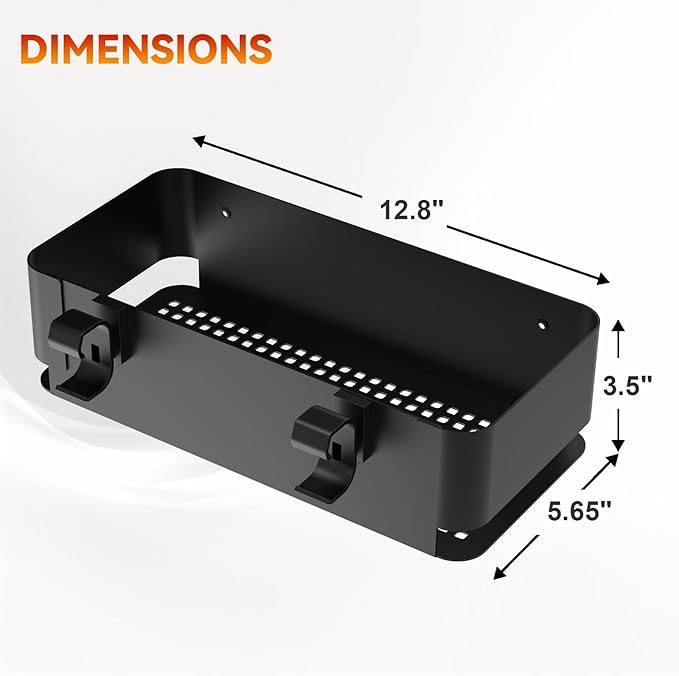 Organizer Kit for Weber Grills - Condiment Caddy, Paper Towel Holder for Weber Slate Griddle and Spirit Series(2025 Models) Grills, 3400105 Grill Accessories for Works Side Rail, Barbecue Utensils