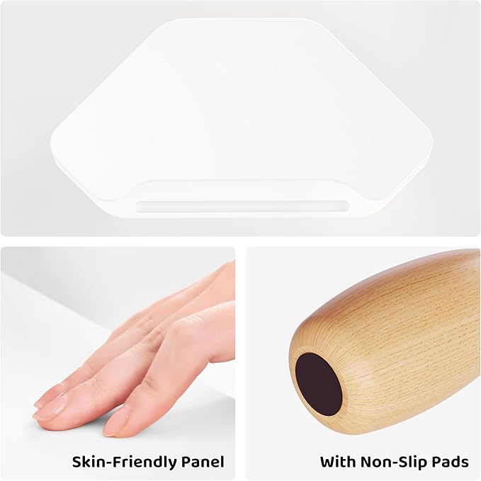AFOOYO Monitor Stand Riser,2 Tier Corner Wood Sturdy 16.5In Computer Stand, Multi-Purpose Desktop Storage Stand for Laptop,PC,iMac,Printer,Computer,White