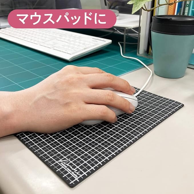 Kyoei Plastic WMS-A5-BL Writing Mat, A5, Black, Grid