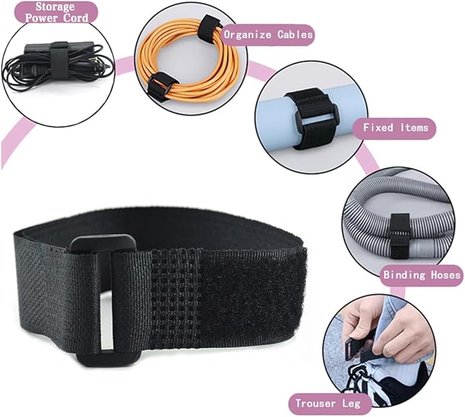 20 Pack (12 x 1 Inch) Reusable Fastening Cable Straps,Adjustable Multi-Purpose Hook and Loop Straps Nylon Cable Ties for Wire Cable Management Home Office Garage Outdoor Organization