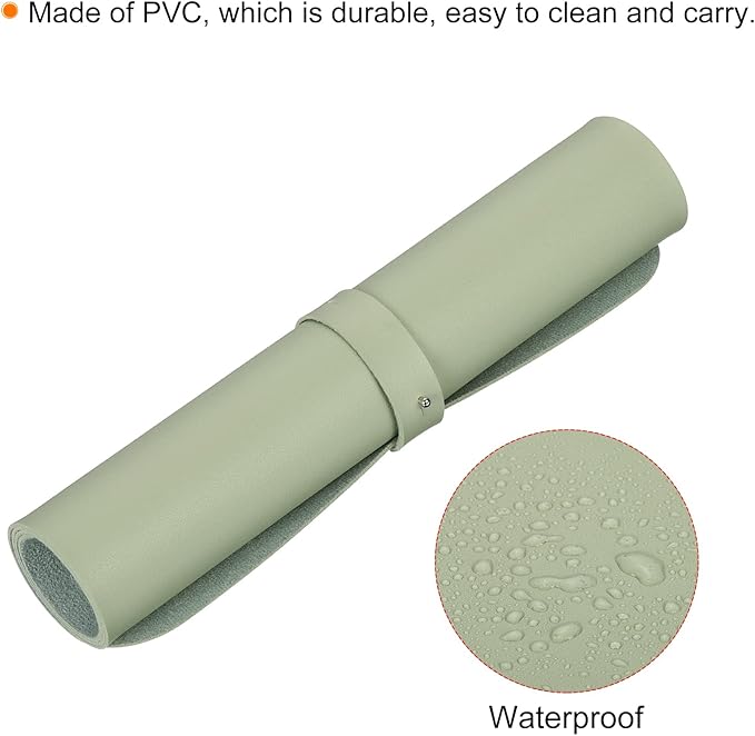 PATIKIL 24"x12" Desk Mat Protector, PVC Non-Slip Waterproof Mouse Pad Writing Mat for Office Home, Green