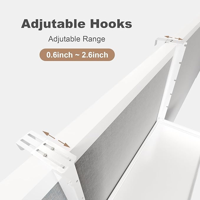 Office Cubicle Shelf - 13.8'' x 5.9'' Storage Organizer Floating Corner Rack Hanging Shelf Height Adjustable Home Office Essentials for Planter Statue Decor Photo Frame