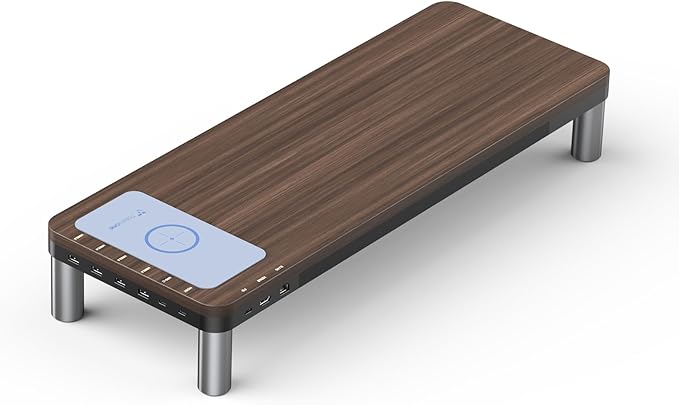 TobenONE MacBook Docking Station 10 in 1 (Monitor Stand, Wireless), USB C Docking Station with 4K@60Hz HDMI, Wireless Charging Pad, 100W Power Supply, 5 USB Ports, Ethernet, for Dell/Lenovo/HP/MacBook