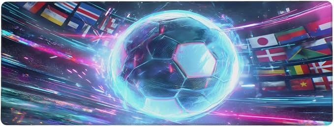 Large Mouse Pad Sports Ball Non-Slip Rubber Long Gaming Desk Mat Big Computer Keyboard Mousepad Waterproof Protector Wristing Pad for Gaming Office Home Decorative 31.5 X 11.8 Inch