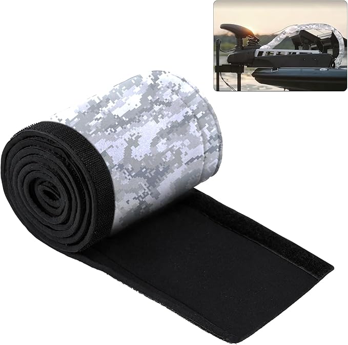 60" Trolling Motor Cable Sleeve, Made of Neoprene Trolling Motor Sleeve Great for Cover Cables and Extension Cords, Weather-Resistant,Organized Cable Management and Protect (Camouflage White)