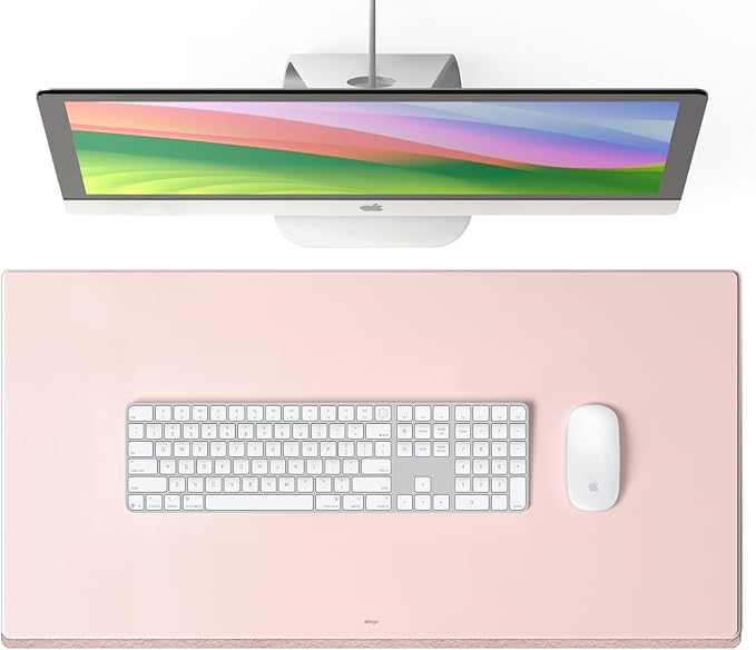 elago Smart Magnetic Desk Mat Compatible with All Magnetic Products -Paper Protector, Mouse Pad, Laptop, Non-Slip Top, Premium Waterproof Writing Pad for Office and Home (Lovely Pink) [Large]