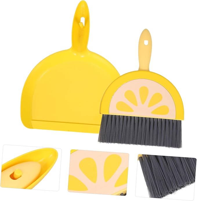 PRETYZOOM Mini Broom and Dustpan Set Multi-Function Whisk Broom Portable for Kitchen Home Office