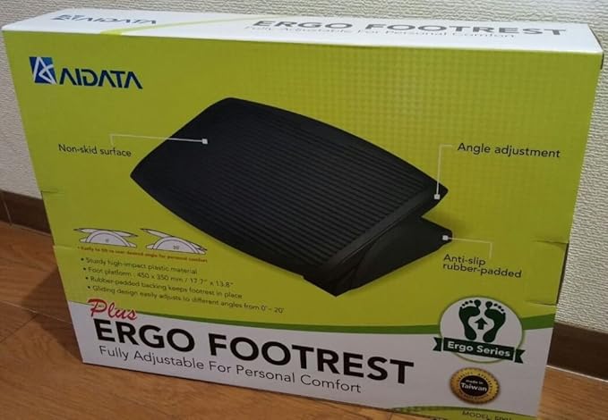 Aidata FR003 Ergo Plus Footrest, Ergonomic Design