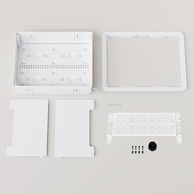 Legrand - OnQ Cable Management, In-Wall Media Box, Dual Purpose Structured Wiring Enclosure with Mounting Bracket, Home Networking Panel, 17 inch, White, ENP1705NAV1